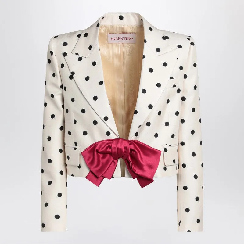 Valentino Ivory jacket with Plusdepois print made by Valentino