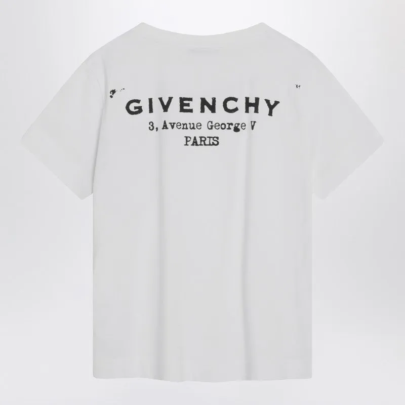 White cotton T-shirt with logo sold by Lord & Taylor product image thumbnail 2