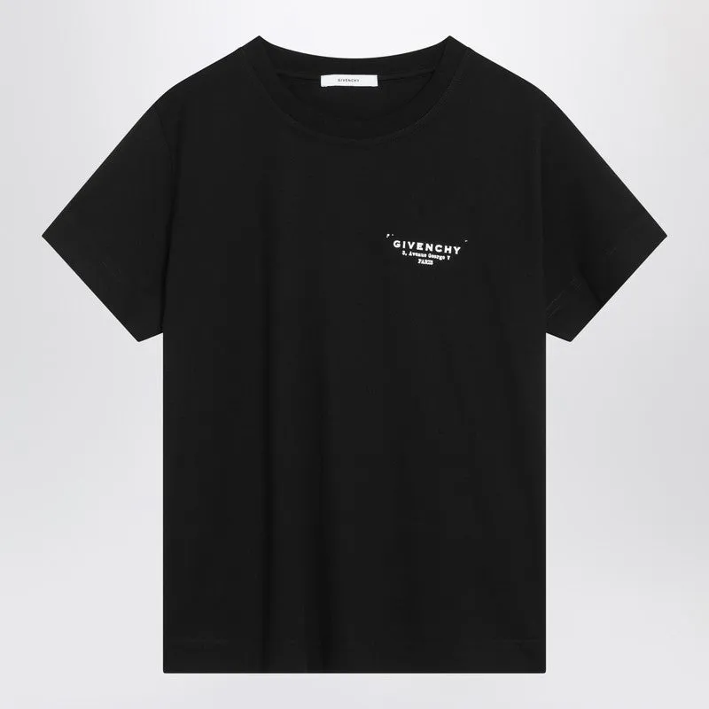Black cotton T-shirt with logo sold by Lord & Taylor