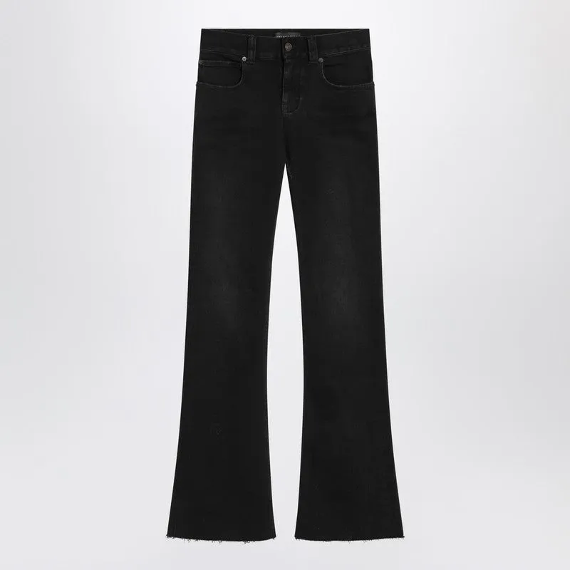 Black Bootcut Slim Fit denim trousers sold by Lord & Taylor