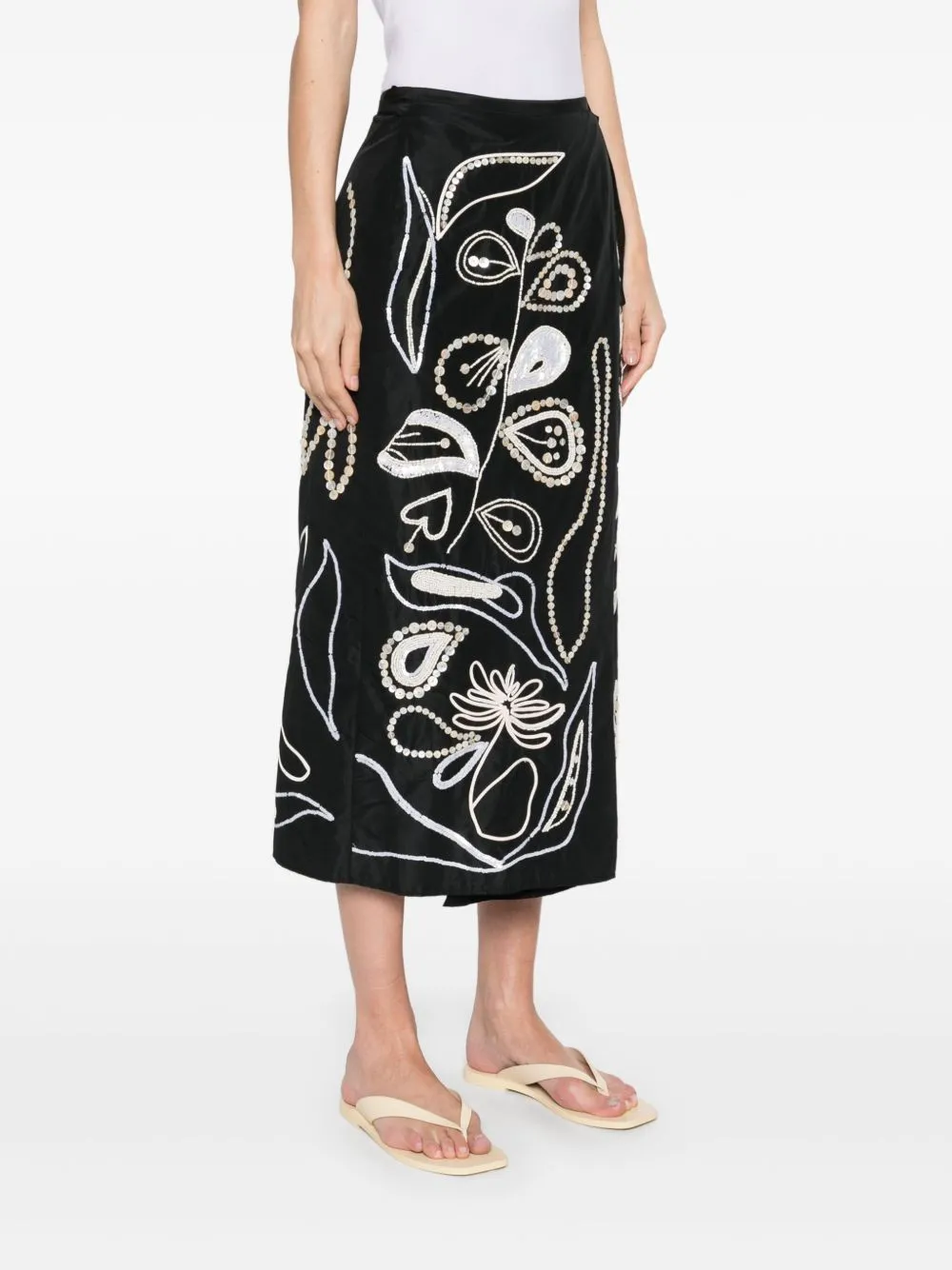 embroidered midi skirt sold by Lord & Taylor product image thumbnail 2