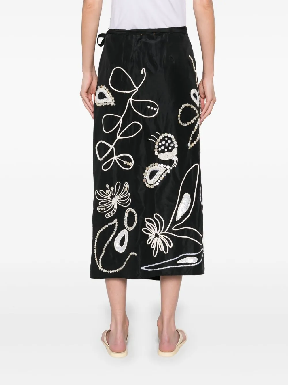 embroidered midi skirt sold by Lord & Taylor product image thumbnail 3