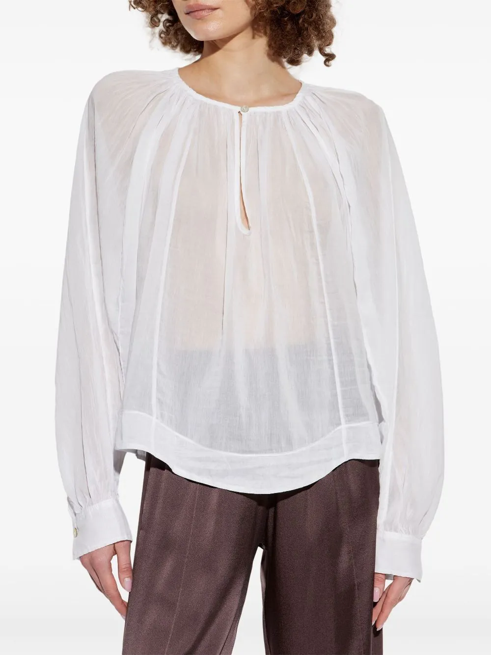 Sheer Effect Blouse sold by Lord & Taylor product image thumbnail 3