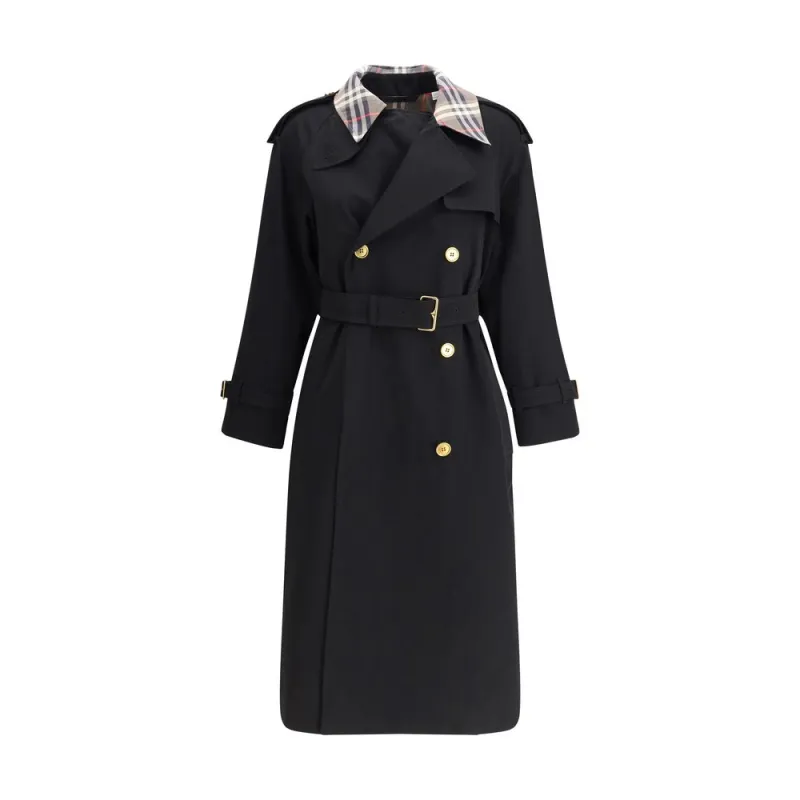 Castleford long Trench Coat with Check collar sold by Lord & Taylor