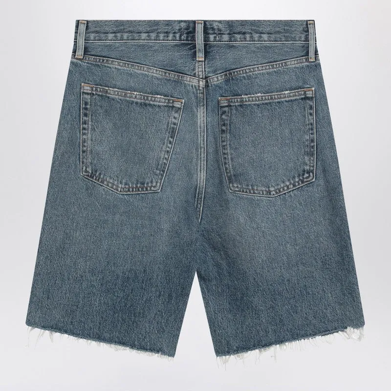 AGOLDE Raw-cut blue denim shorts sold by Lord & Taylor product image thumbnail 2