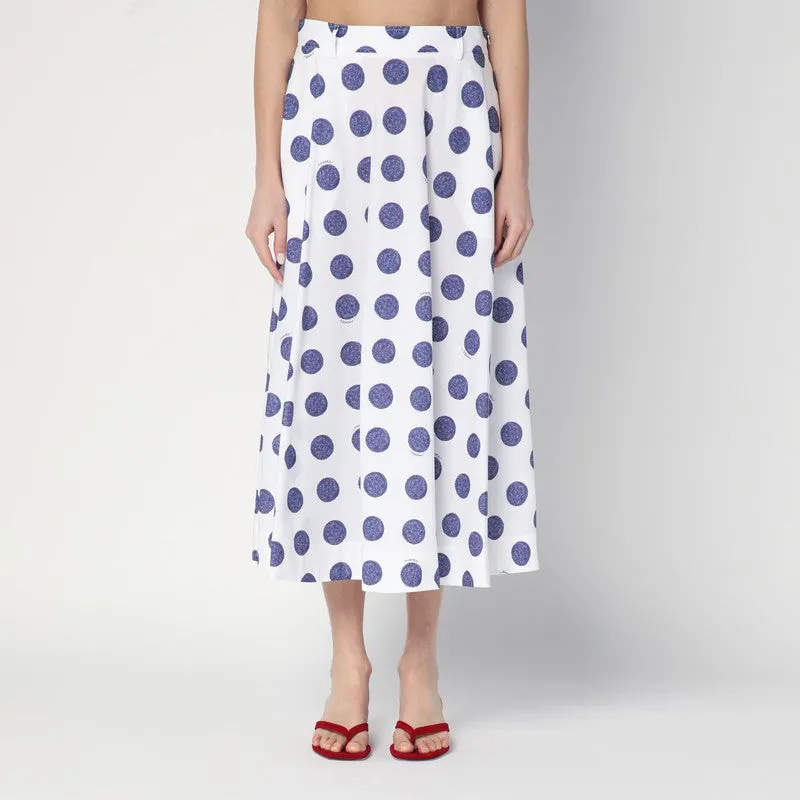 Flared white skirt with polka dots sold by Lord & Taylor