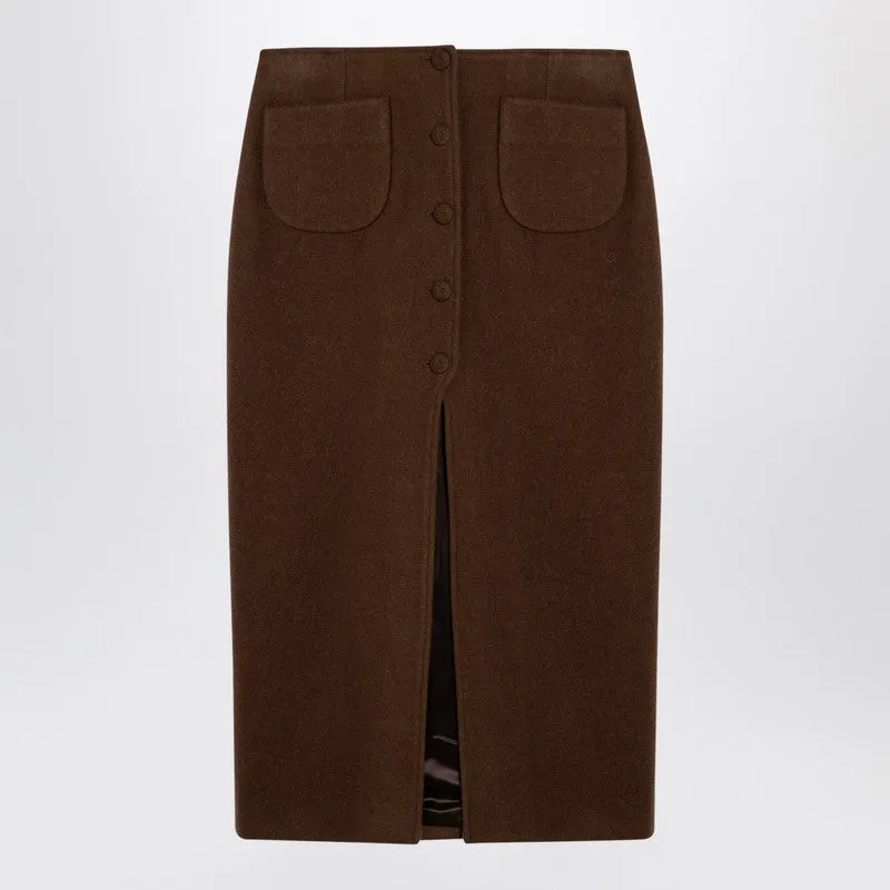 Brown Jagger midi skirt sold by Lord & Taylor