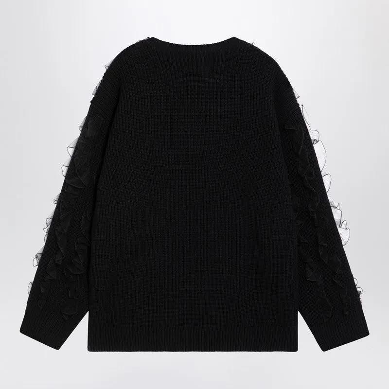 Black jumper with ruffles sold by Lord & Taylor product image thumbnail 2