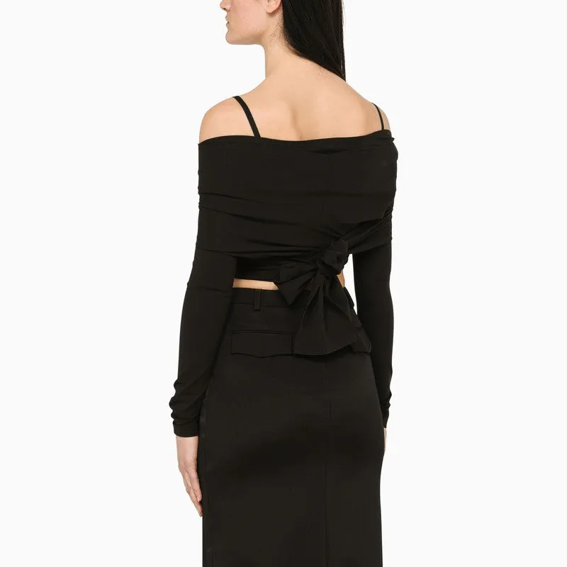 Dolce & Gabbana Dolce&Gabbana Black top with boat neckline sold by Lord & Taylor product image thumbnail 2