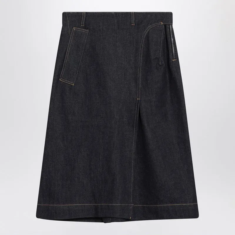 Dark blue denim skirt made by Victoria Beckham