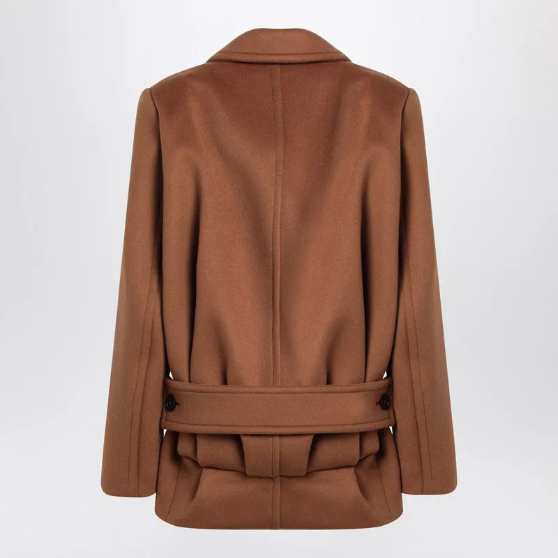 Camel wool short coat sold by Lord & Taylor product image thumbnail 2
