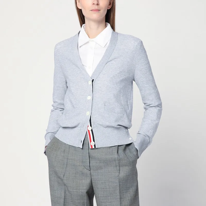 Light grey cardigan in cotton and silk sold by Lord & Taylor