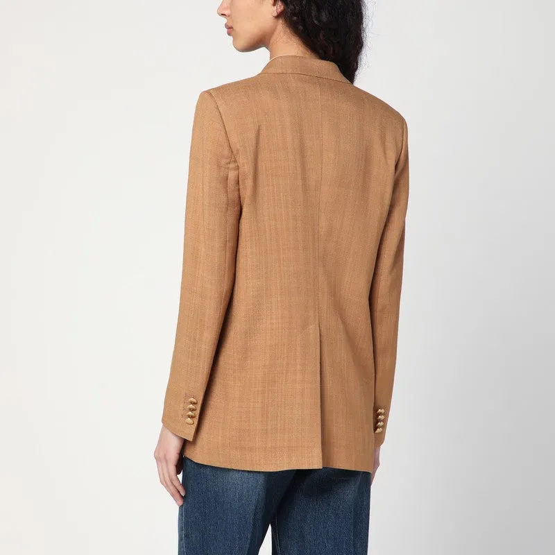 Beige double-breasted jacket sold by Lord & Taylor product image thumbnail 2