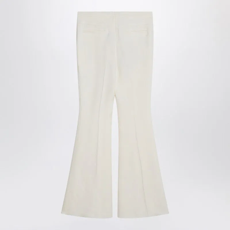 Flared trousers in ivory viscose sold by Lord & Taylor product image thumbnail 2