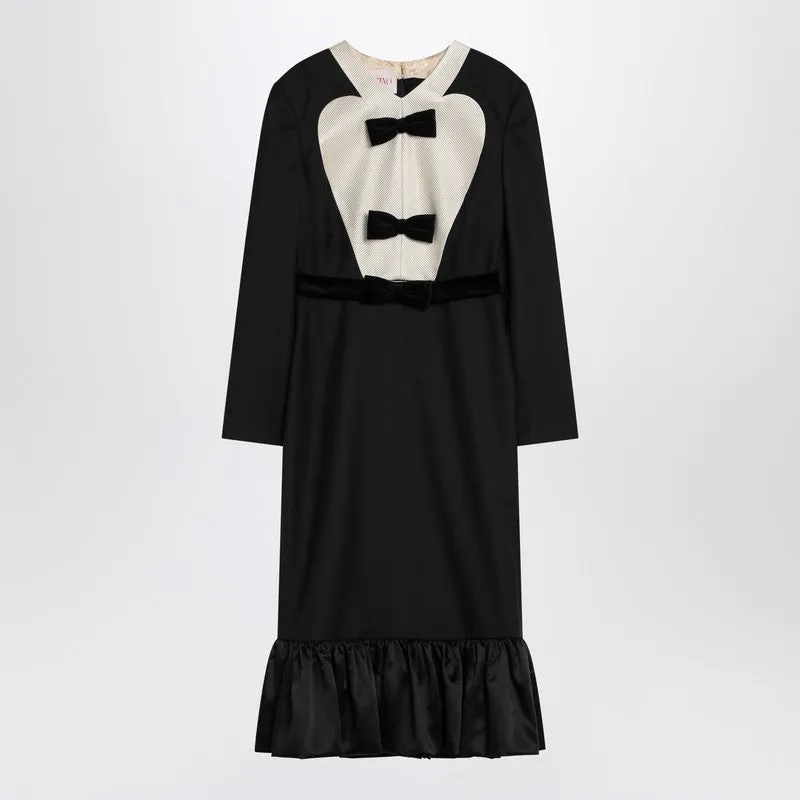 Black midi wool dress with bows sold by Lord & Taylor
