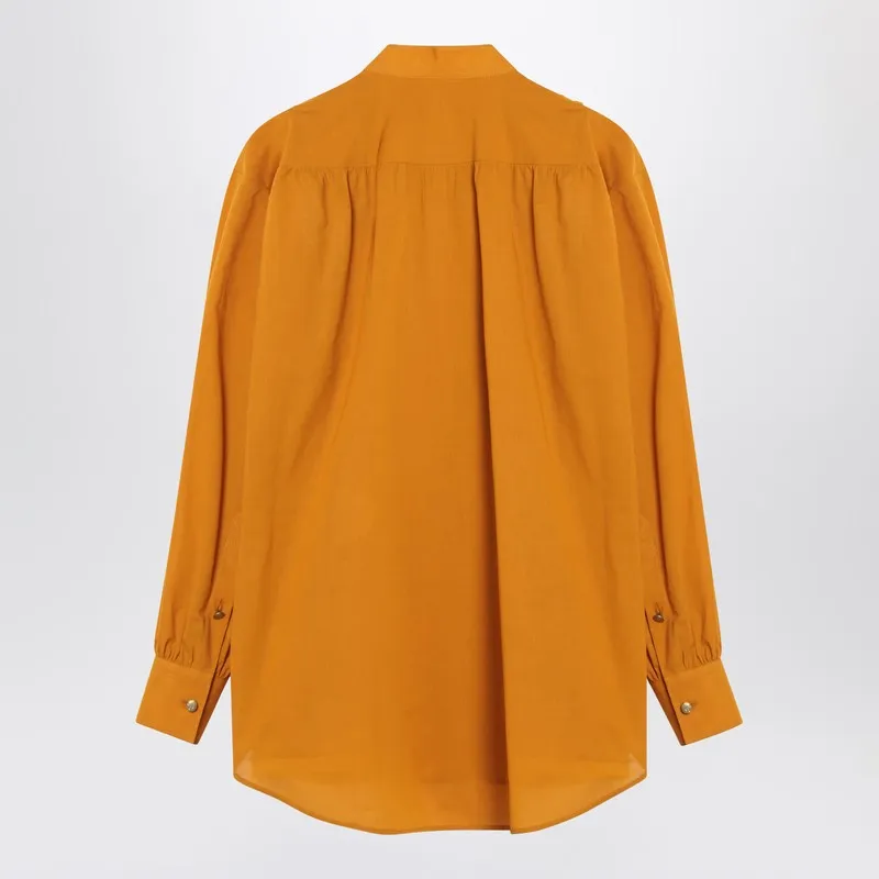 Ochre yellow shirt with beads and lace sold by Lord & Taylor product image thumbnail 2