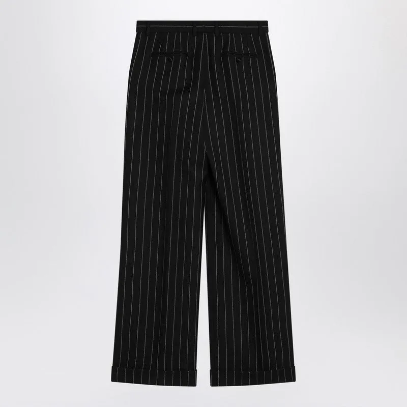 Dolce&Gabbana Wide black pinstriped pants sold by Lord & Taylor product image thumbnail 2