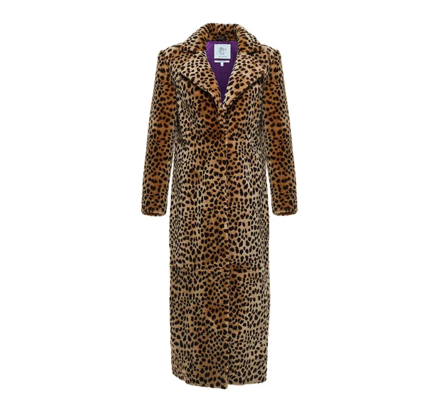 Animal Print Pony Hair Fur Coat With Purple Satin Lining sold by Lord & Taylor