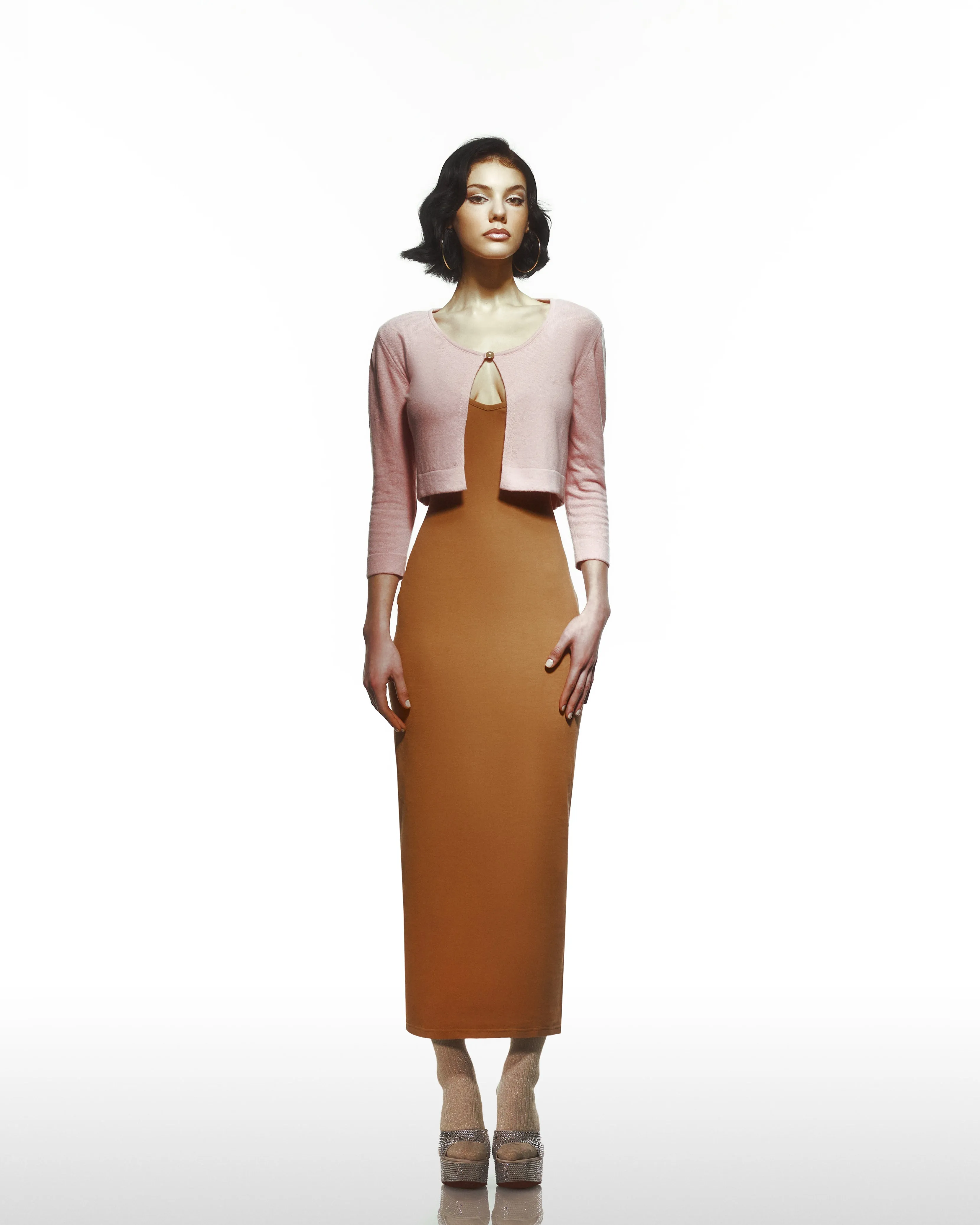 Cashmere Pink Crop Cardigan sold by Lord & Taylor