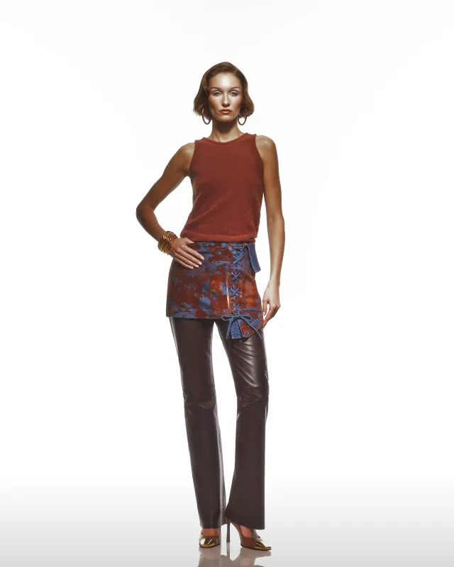 Denim Jeans With Flocked Foil Coating  - Mini Skirt sold by Lord & Taylor