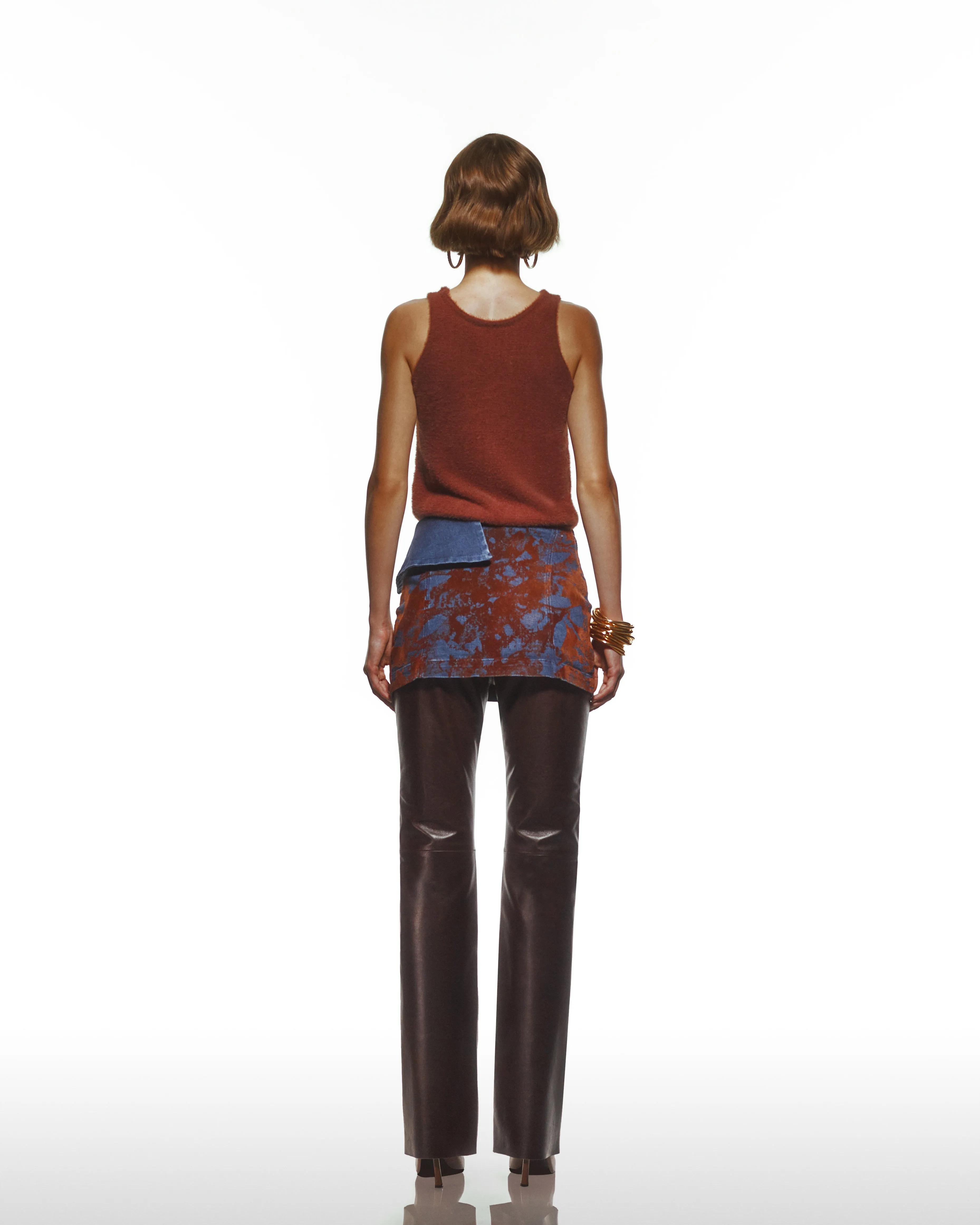 Denim Jeans With Flocked Foil Coating - Mini Skirt sold by Lord & Taylor product image thumbnail 2