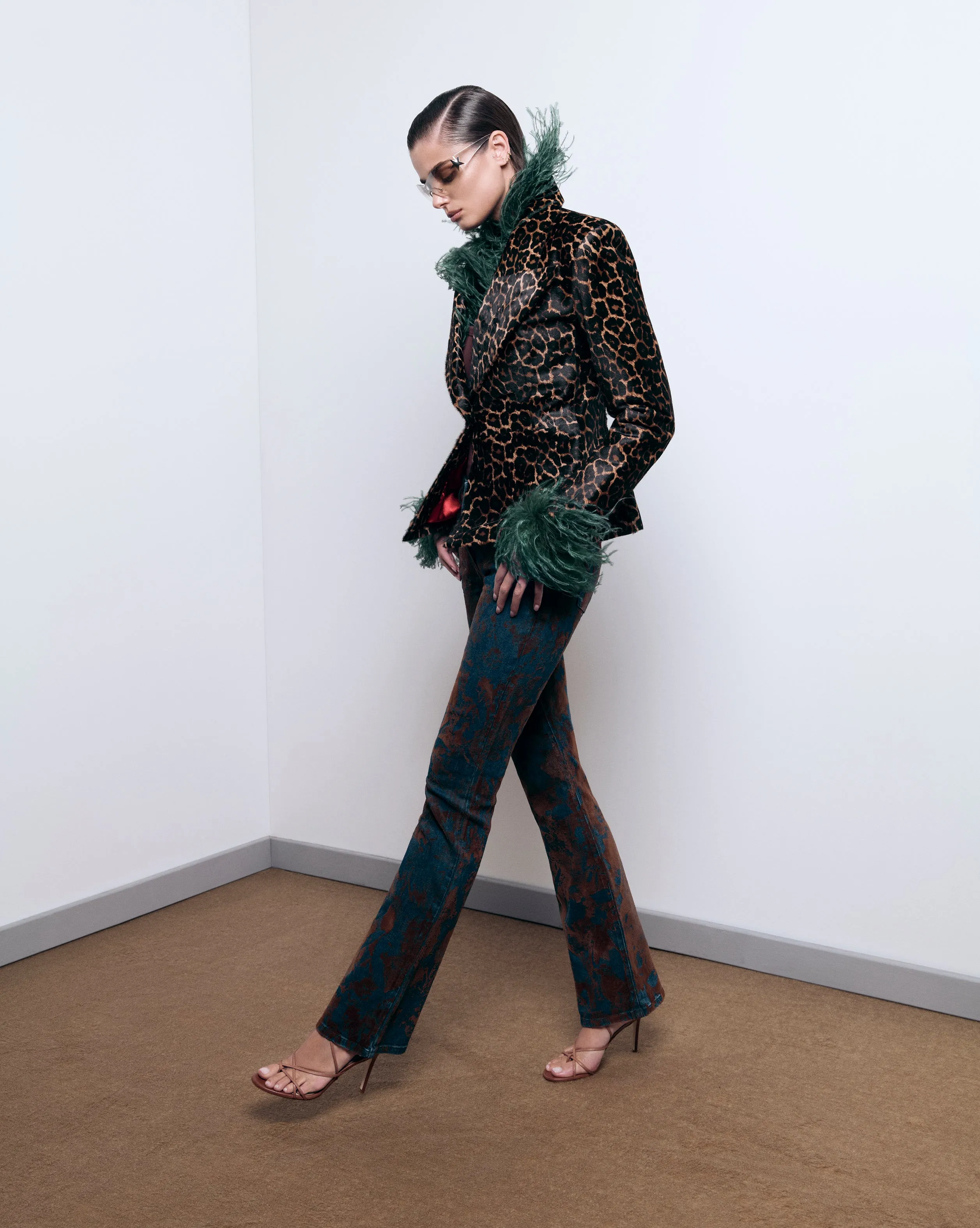 Leopard Print Pony Hair Blazer Jacket With Red Lining sold by Lord & Taylor product image thumbnail 4