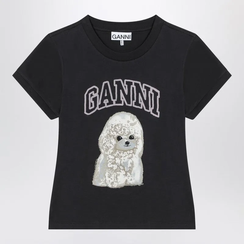 Washed black T-shirt with poodle print sold by Lord & Taylor