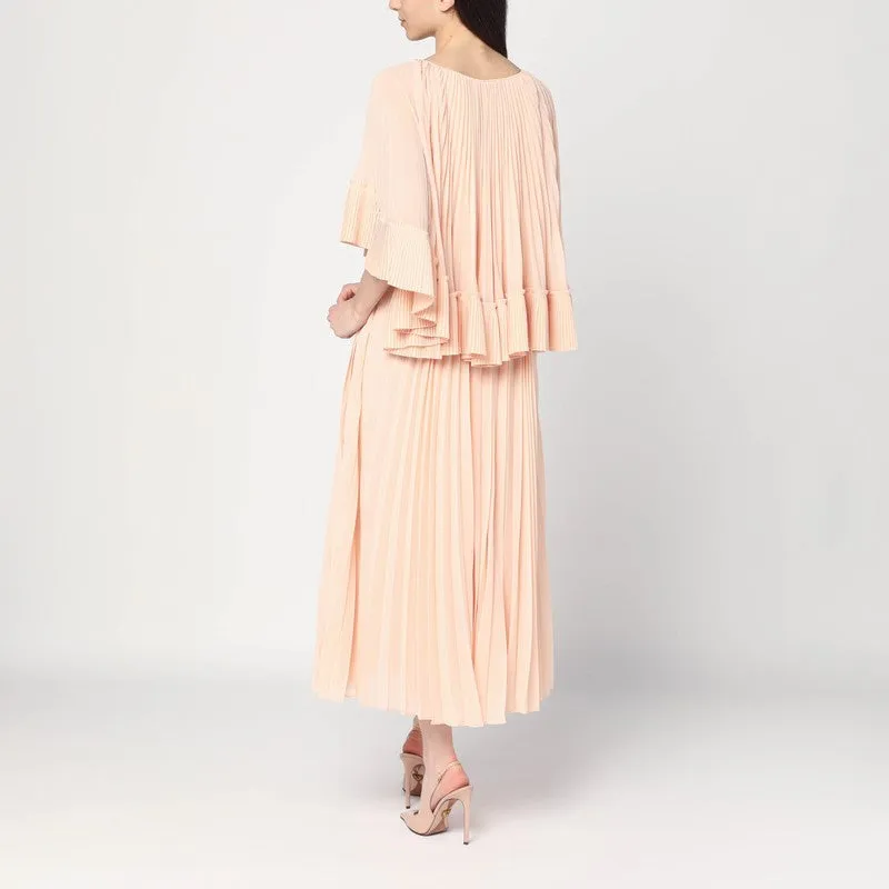Pleated peach-colored midi dress sold by Lord & Taylor product image thumbnail 2