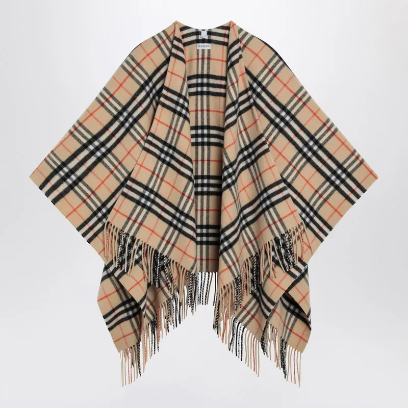 Check pattern wool and cashmere cape sold by Lord & Taylor