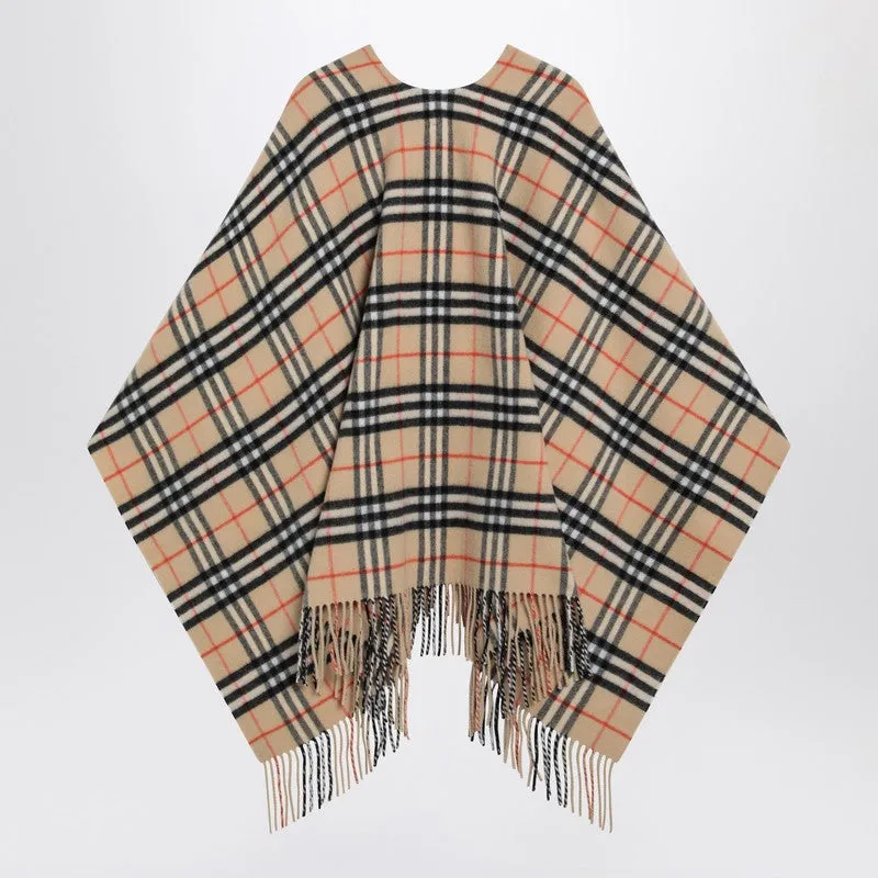 Check pattern wool and cashmere cape sold by Lord & Taylor product image thumbnail 2