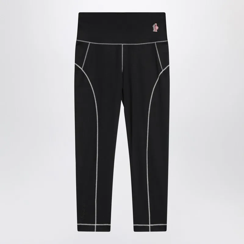 Black leggings in stretch nylon blend sold by Lord & Taylor