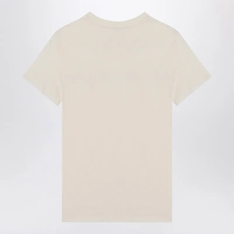 Ivory cotton T-shirt with logo sold by Lord & Taylor product image thumbnail 2