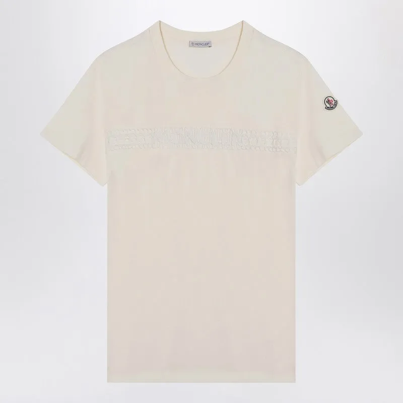Ivory cotton T-shirt with logo sold by Lord & Taylor