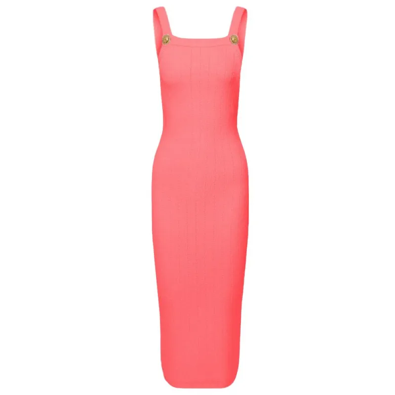 Pink Viscose Dress made by Balmain