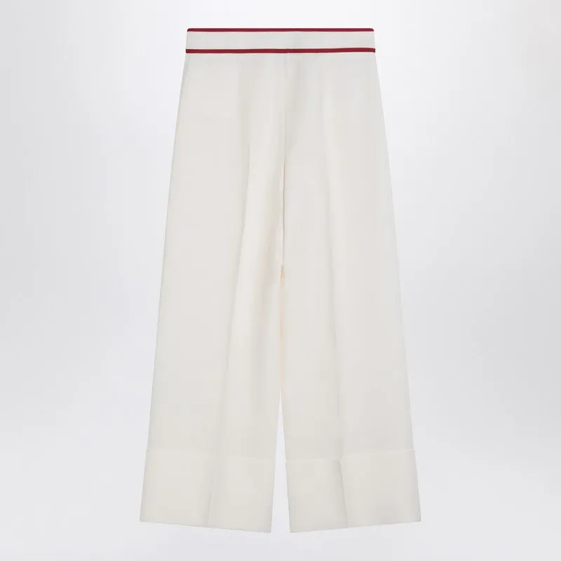 Ivory trousers with Gold V sold by Lord & Taylor product image thumbnail 2