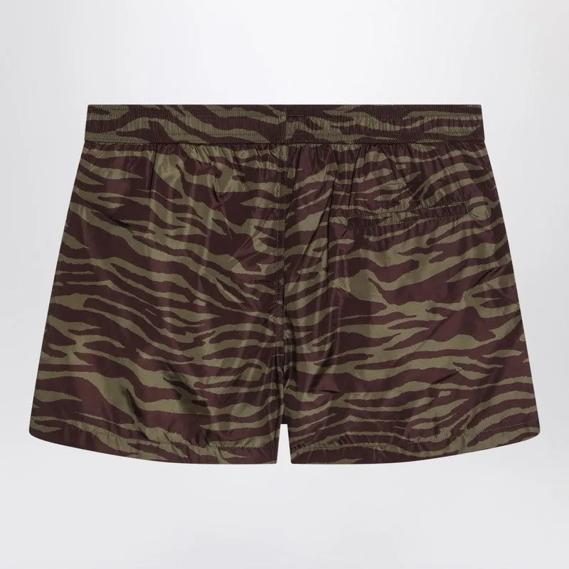 Zebra shorts in khaki/brown nylon sold by Lord & Taylor product image thumbnail 2
