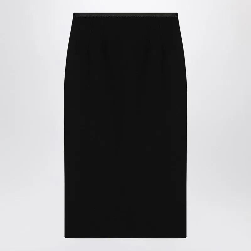 Dolce&Gabbana Black pencil skirt in wool crêpe sold by Lord & Taylor