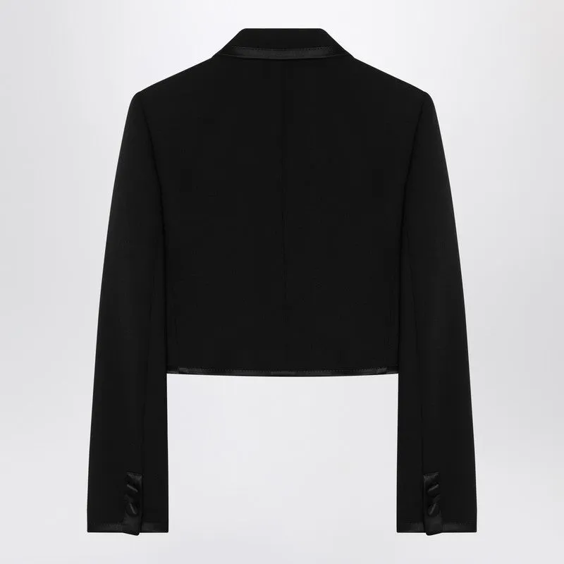 Dolce&Gabbana Cropped double-breasted black jacket sold by Lord & Taylor product image thumbnail 2