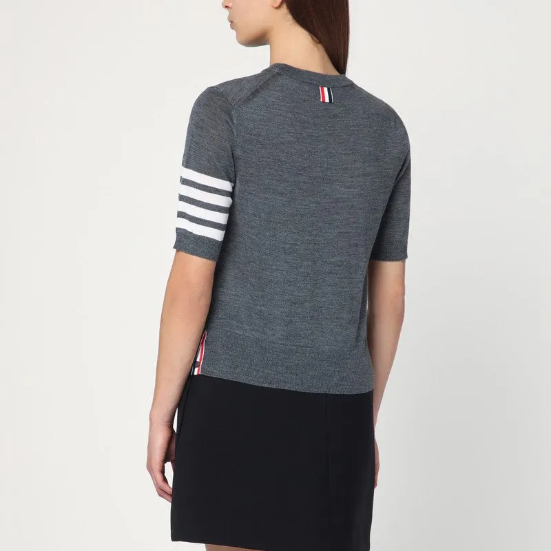 Grey sweater in virgin wool sold by Lord & Taylor product image thumbnail 2