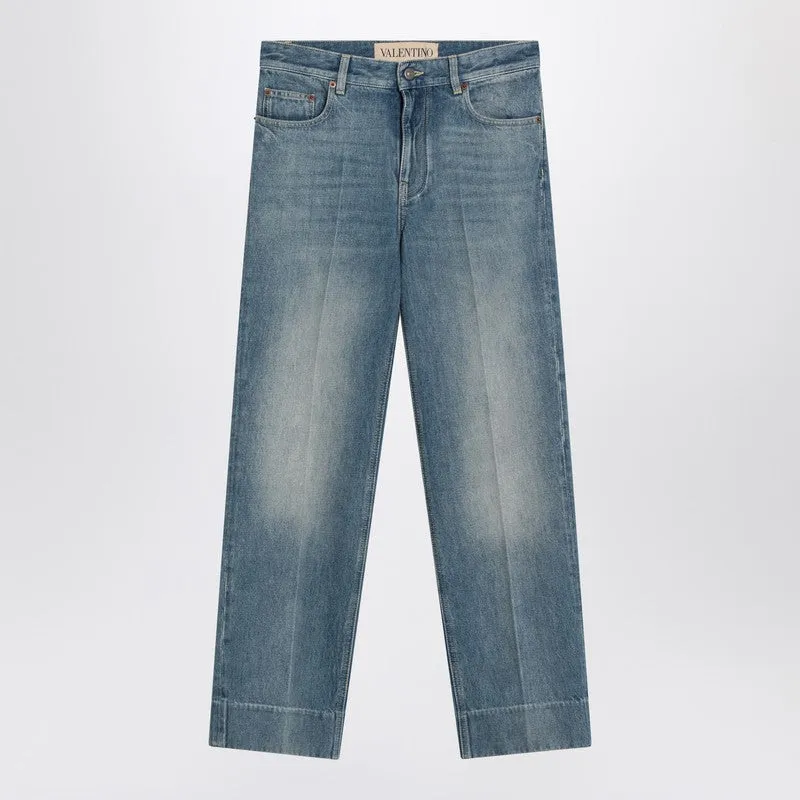 Faded-effect blue jeans sold by Lord & Taylor
