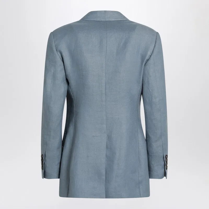 Avio-coloured linen blend jacket sold by Lord & Taylor product image thumbnail 2