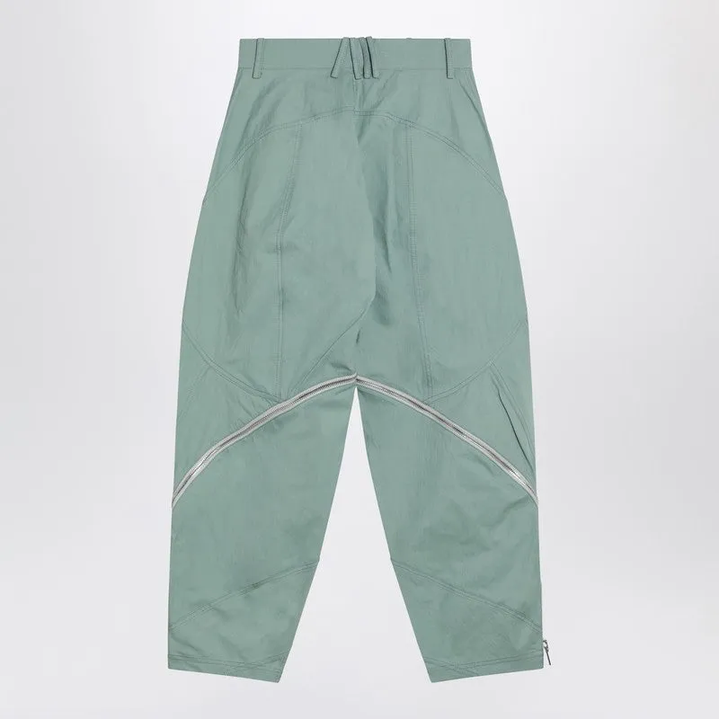 Sage green trousers with zip sold by Lord & Taylor product image thumbnail 2