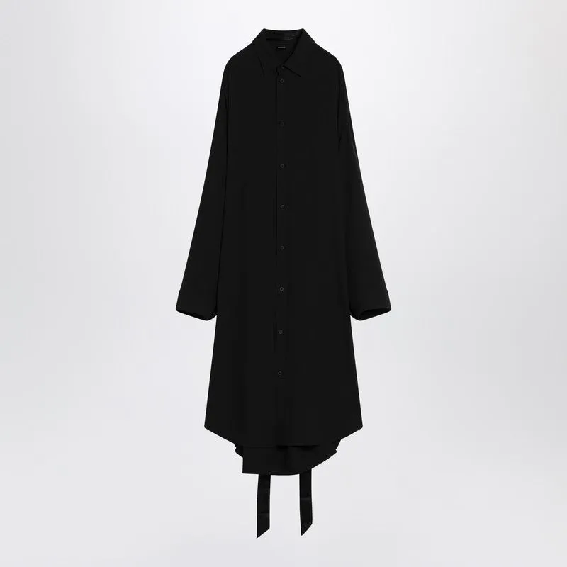 Black shirt dress with intertwined ribbons sold by Lord & Taylor