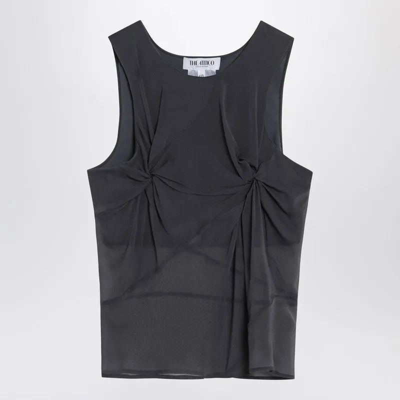 Gray silk tank top sold by Lord & Taylor