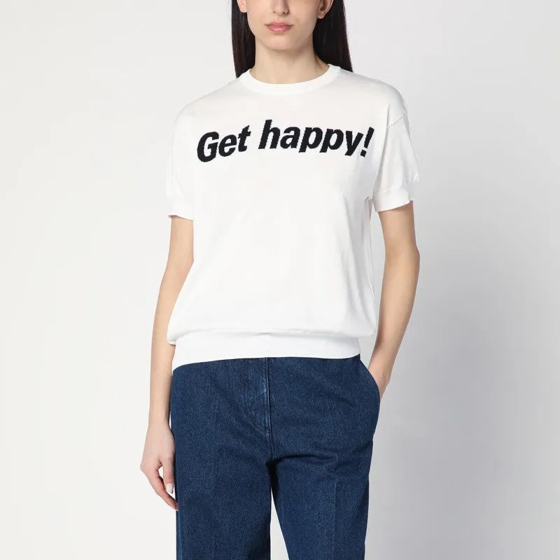 Get Happy white cotton sweater sold by Lord & Taylor
