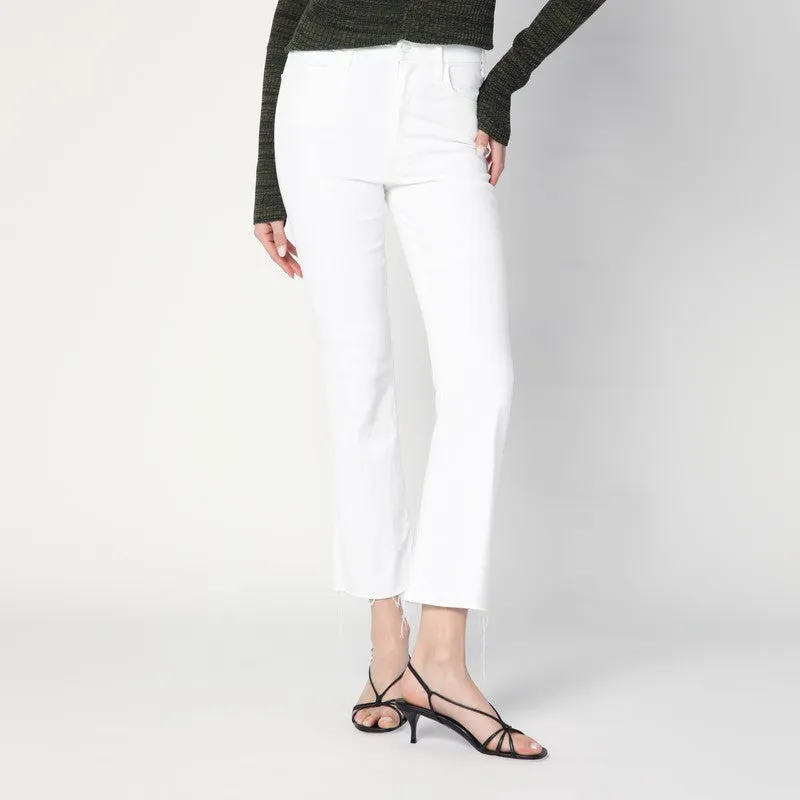 The Hustler Ankle Fray jeans in white sold by Lord & Taylor