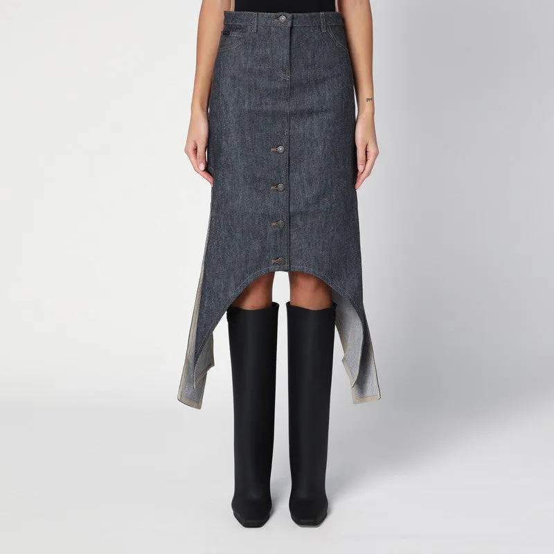 Courrèges Dark grey denim skirt sold by Lord & Taylor
