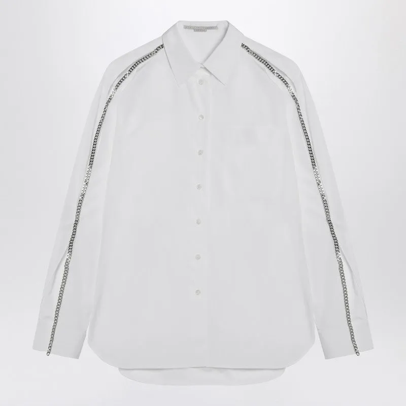 White Falabella shirt with chains sold by Lord & Taylor