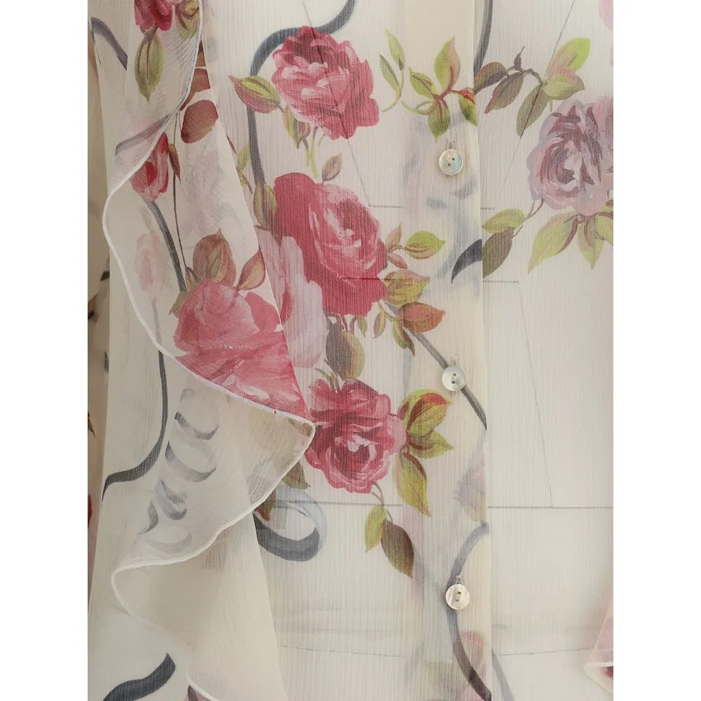 Floral silk chiffon Shirt sold by Lord & Taylor product image thumbnail 3