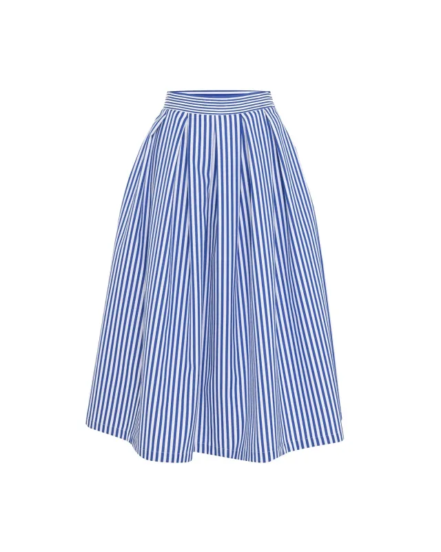 Echo Box Pleat Striped Midi Skirt sold by Lord & Taylor